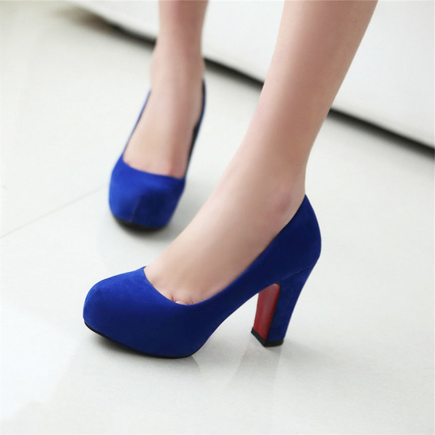 Funki Findz | Shoes | Women's Faux Suede High Chunky Heels