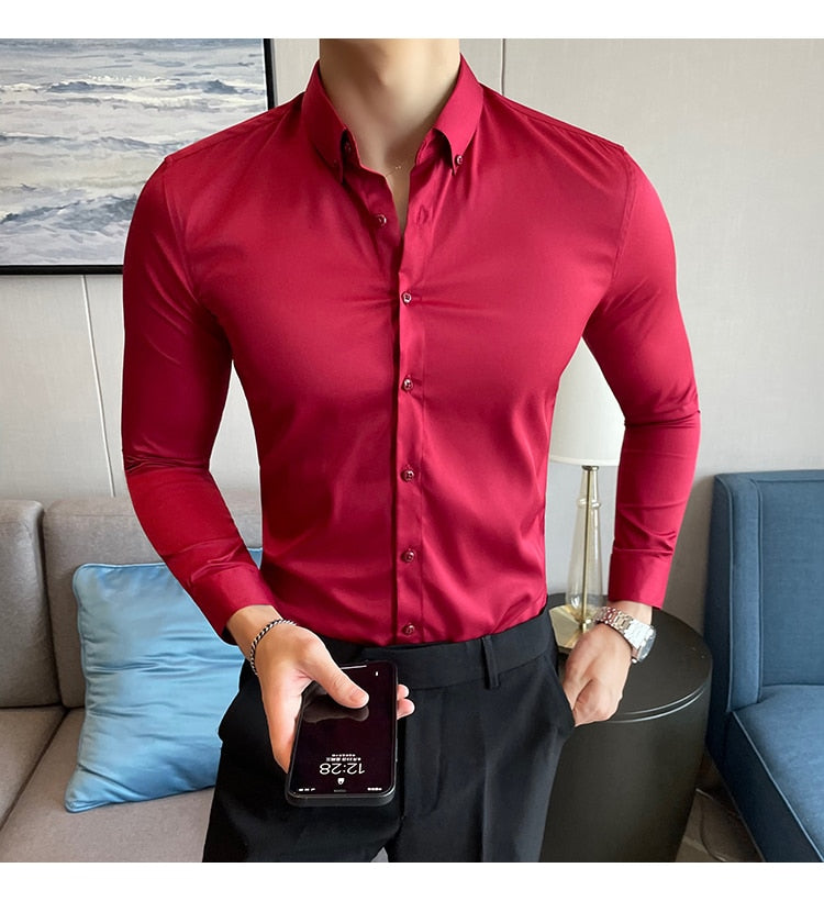 Funki Findz | Shirts | Men's Slim Fit British Style Dress Shirt 7XL
