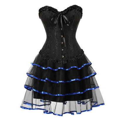 Funki Findz | Dresses | Women's Victorian Corset Dress 2Pcs Set