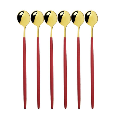 Funki Findz | Spoons | Stainless Steel Long Handled Spoons 6Pc