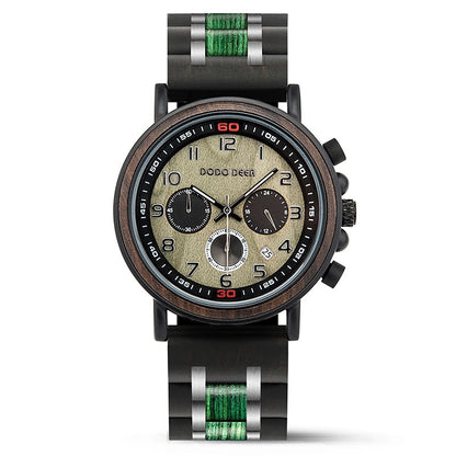 Funki Findz | Watches | Men's Wooden Quartz Wrist Stop Watch