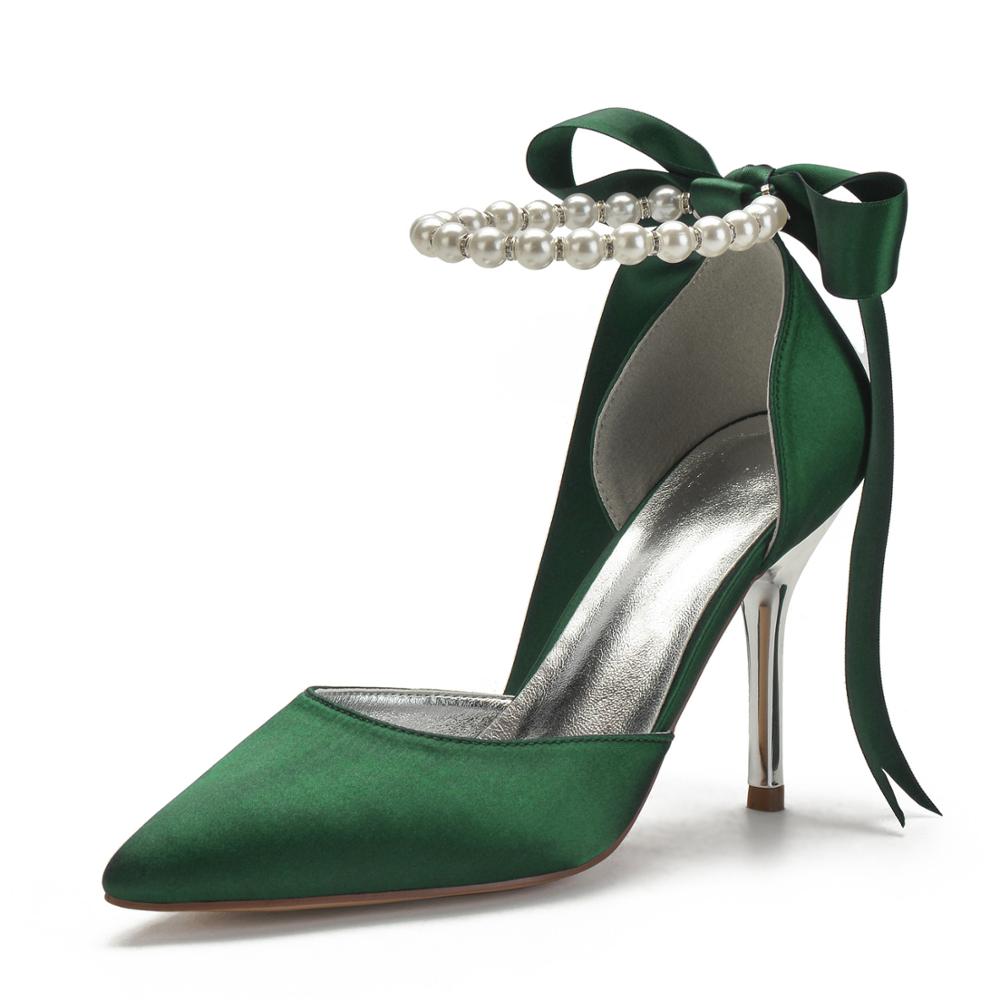 Funki Findz | Shoes | Women's Satin Pearls High Wedding Shoes