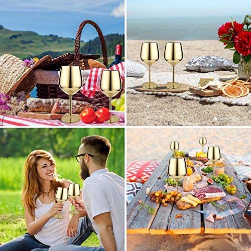 Funki Findz | Glasses | Stainless Steel Wine Goblets 2 Pcs 500ml