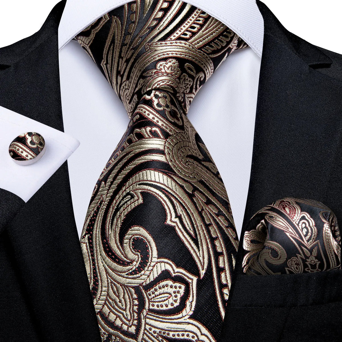 Funki Findz | Neck Ties | Men's Luxury 3Pcs Formal Tie Sets