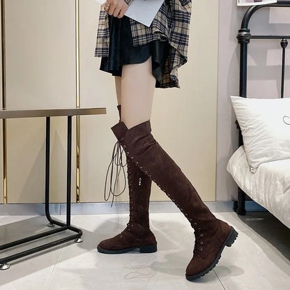 Funki Findz | Boots | Women's Over Knee Lace Up Long Boots