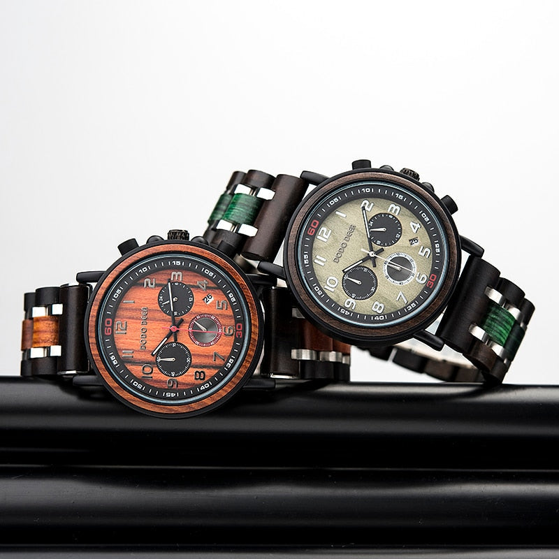 Funki Findz | Watches | Men's Wooden Quartz Wrist Stop Watch