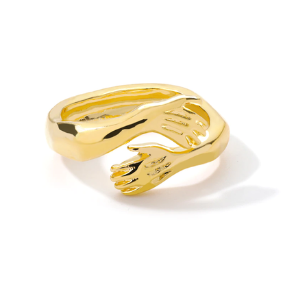 Funki Findz | Rings | Unisex Adjustable Holding Hands Hug Ring