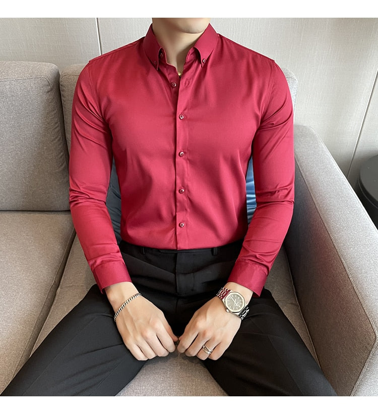 Funki Findz | Shirts | Men's Slim Fit British Style Dress Shirt 7XL
