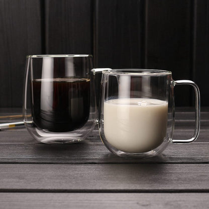 Funki Findz | Mugs | Double Wall Glass Mug | Coffee Cup