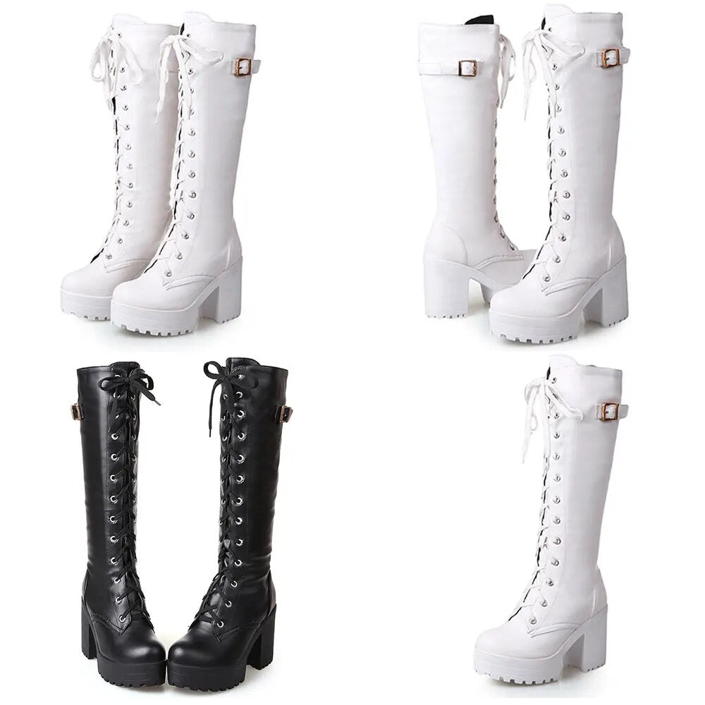 Funki Findz | Boots | Women's High Luxury Gothic Platform Boots