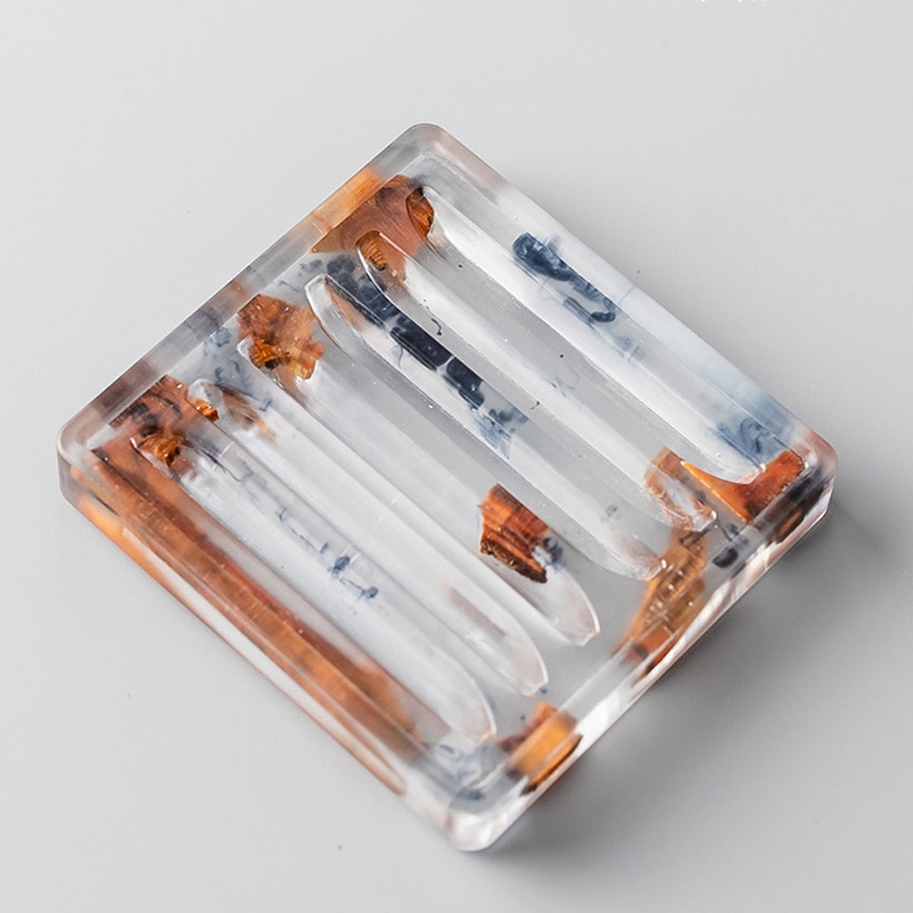 Funki Findz | Coasters | Pine Wood Resin Drink Coasters 6 Pcs