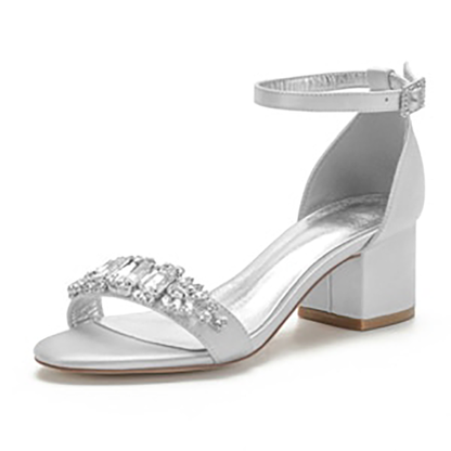 Funki Findz | Shoes | Women's Elegant Low Satin Dress Sandals