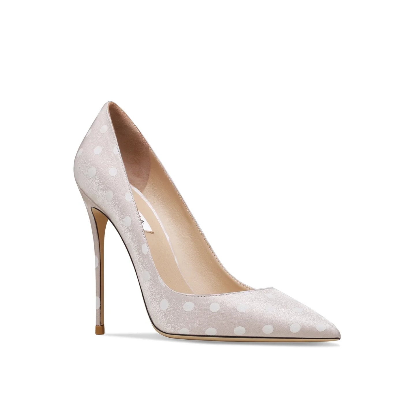 Funki Findz | Shoes | Women's Silk Polka Dot Pointed Toe Heels