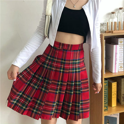 Funki Findz | Skirts | Women's High Waist Punk Pleated Skirt