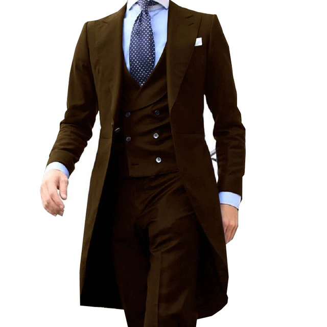 Funki Findz | Suits | Men's Slim Fit 3 Pcs Formal Suit Tails Jacket