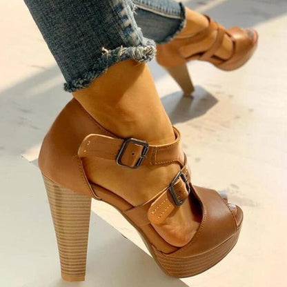 Funki Findz | Shoes | Women's Strappy High Peep Toe Sandals