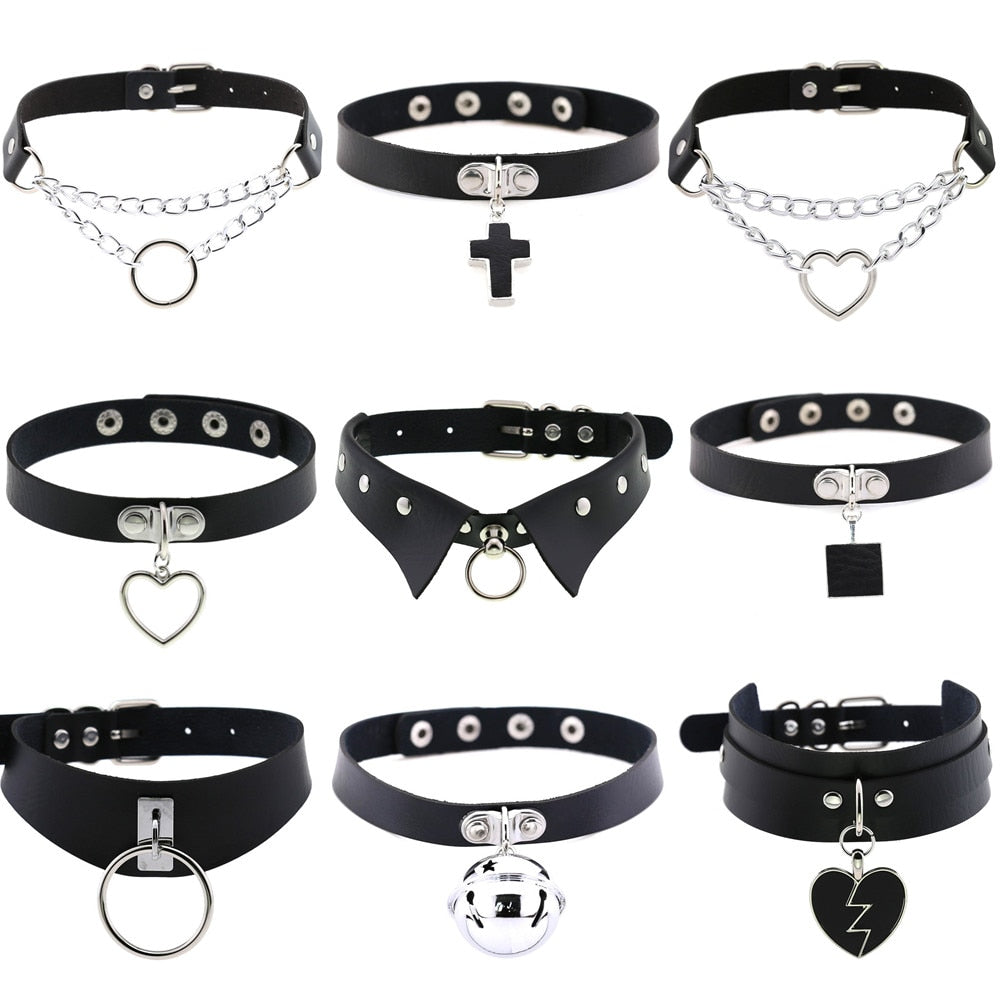 Funki Findz | Necklaces | Unisex Hip Hop PU Leather Choker