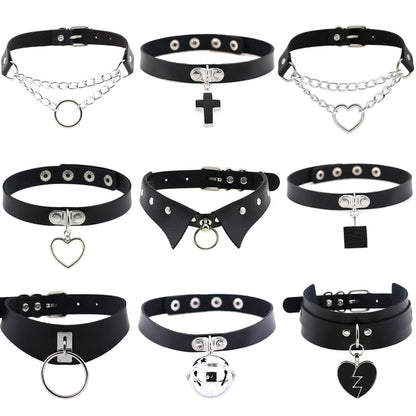 Funki Findz | Necklaces | Unisex Hip Hop PU Leather Choker