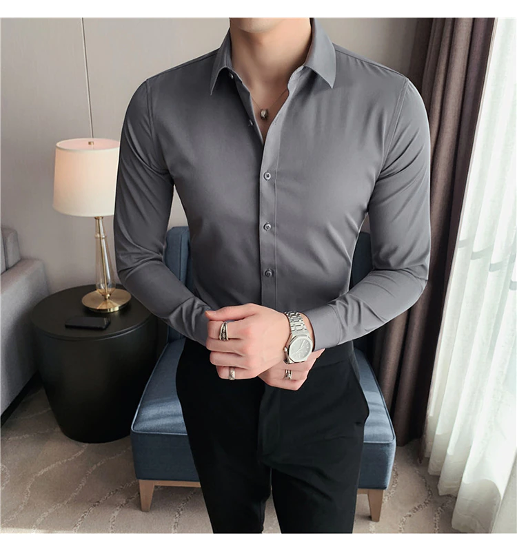 Funki Findz | Shirts | Men's Slim Fit British Style Dress Shirt 7XL