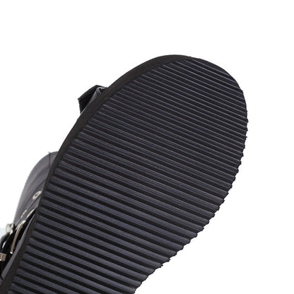 Funki Findz | Boots | Women's Buckle Wedge Platform Boots