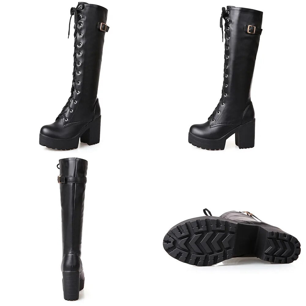 Funki Findz | Boots | Women's High Luxury Gothic Platform Boots
