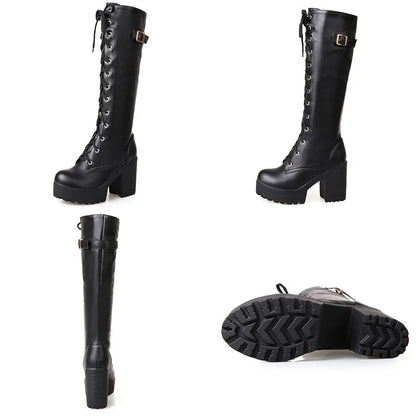 Funki Findz | Boots | Women's High Luxury Gothic Platform Boots