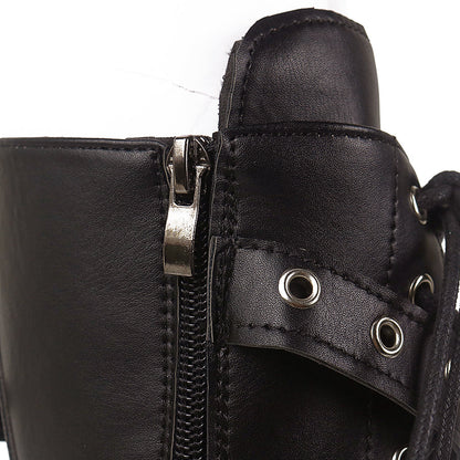 Funki Findz | Boots | Women's Buckle Wedge Platform Boots