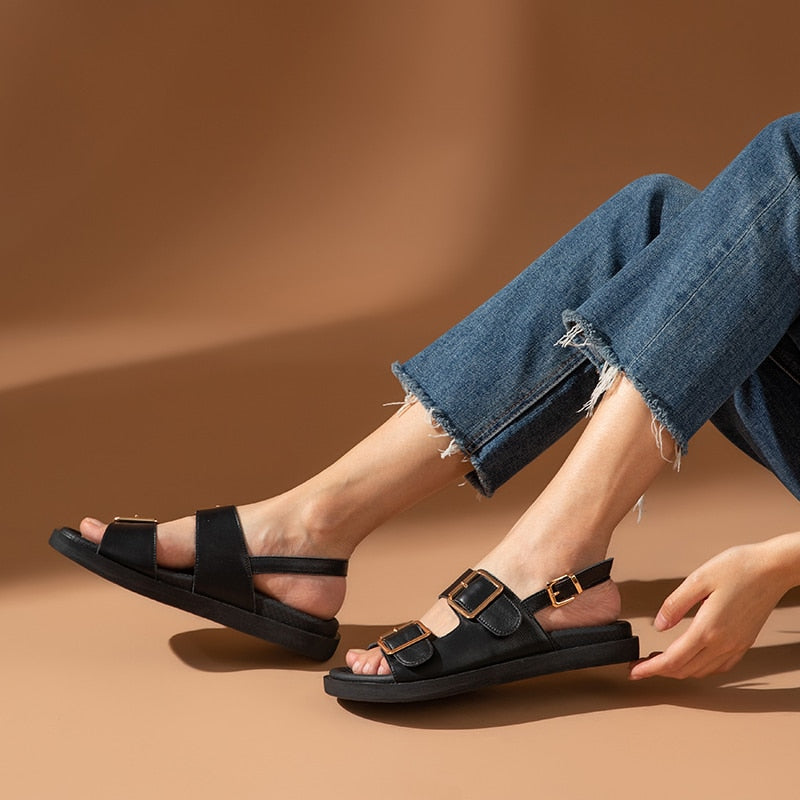 Funki Findz | Shoes | Women's Summer Leather Slide Sandals