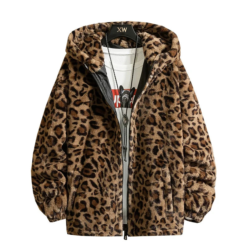 Funki Findz | Jackets | Women's Leopard Print Zip Hoodie Jacket