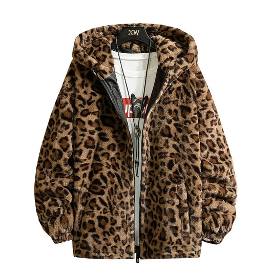Funki Findz | Jackets | Women's Leopard Print Zip Hoodie Jacket