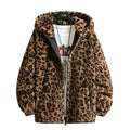 Funki Findz | Jackets | Women's Leopard Print Zip Hoodie Jacket