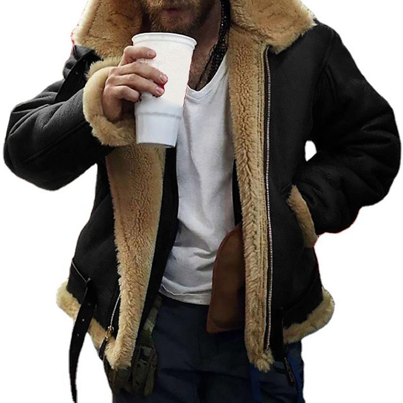 Funki Findz | Jackets | Men's Faux Leather Fur Lined Jacket
