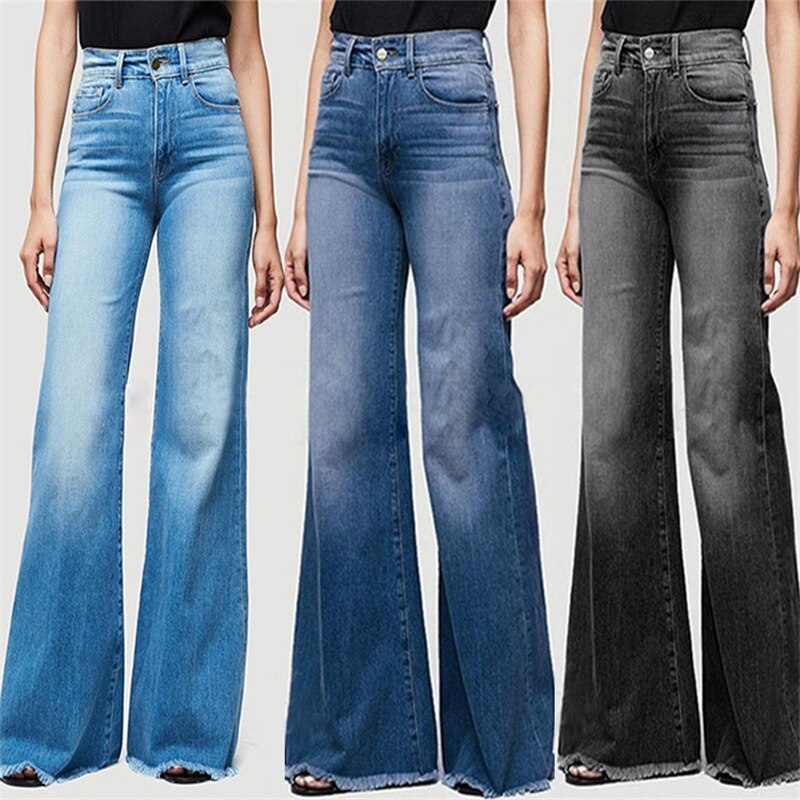Funki Findz | Pants | Women's Flared Wide Leg Mom Jeans