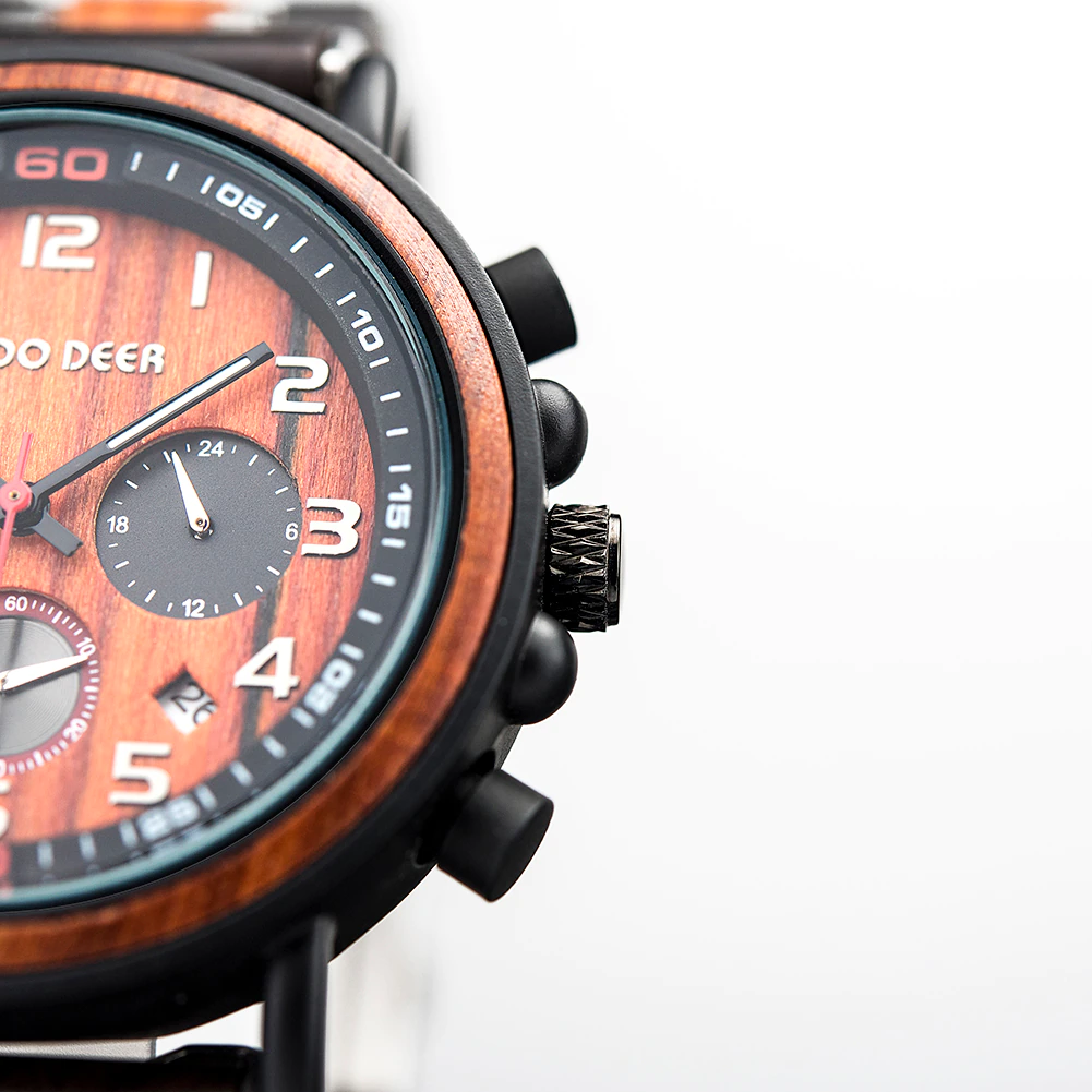 Funki Findz | Watches | Men's Wooden Quartz Wrist Stop Watch