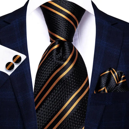 Funki Findz | Neckties | Men's 100% Silk Luxury 3Pcs Tie Sets