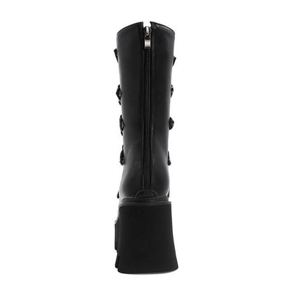Funki Findz | Boots | Women's Platform Buckle Strap Wedges