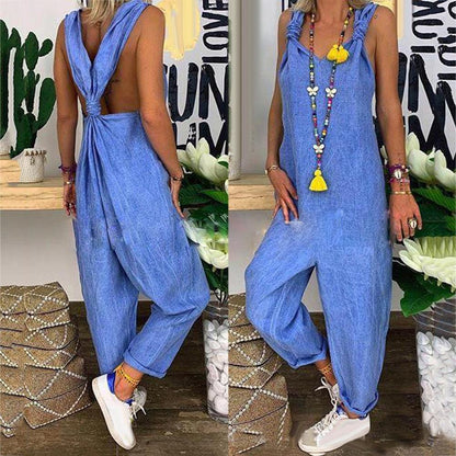Funki Findz | Pants | Women's Knotted Strap Bib Style Overalls