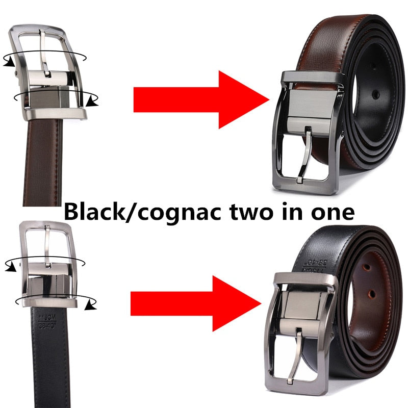 Funki Findz | Belts | Men's Leather Reversible Belt | Rotatable