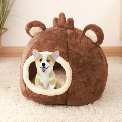 Funki Findz | Pet Beds | Cat Bed | Cute Bear Head Shaped Cat House Nest