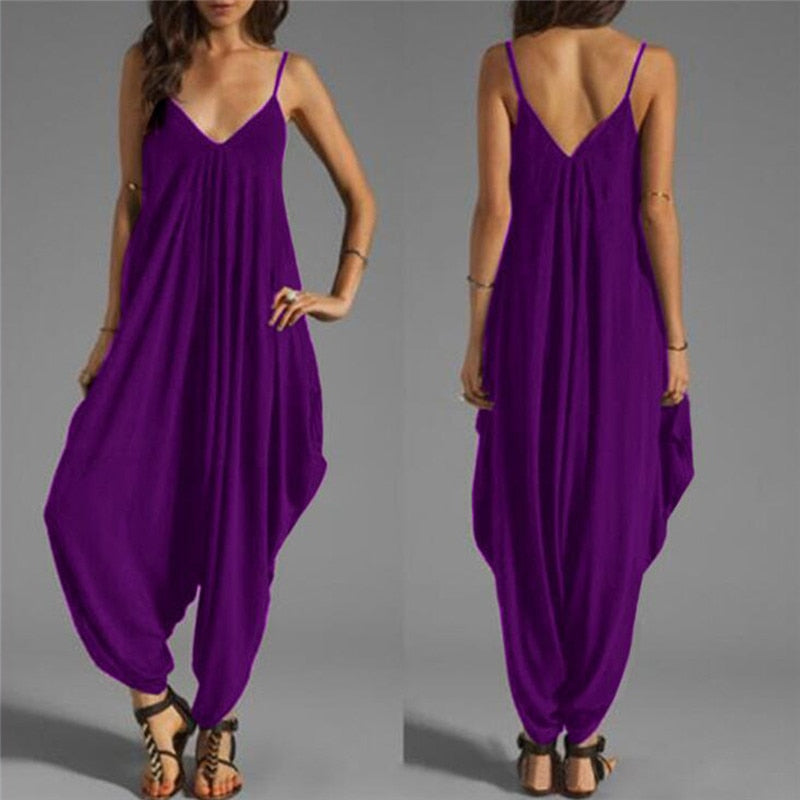 Funki Findz | Pants | Women's Elegant Loose Fit Strappy Romper