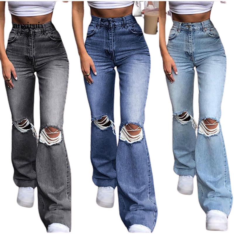 Funki Findz | Pants | Women's Vintage Ripped Bell Bottom Jeans