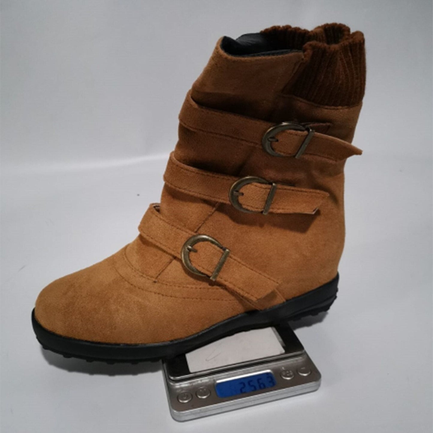 Funki Findz | Boots | Women's Buckled Suede Snow Ankle Boots