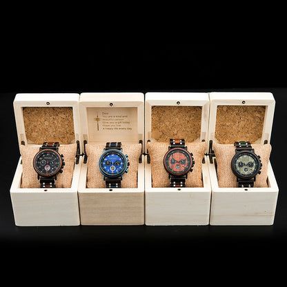 Funki Findz | Watches | Men's Wooden Quartz Wrist Stop Watch