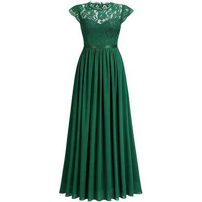 Funki Findz | Dresses | Women's Long Floral Lace Evening Dress