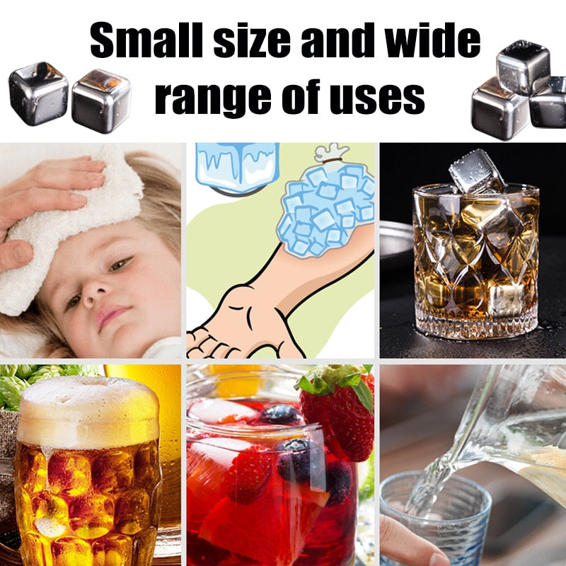 Funki Findz | Whisky Stones | Stainless Steel Ice Cubes Sets