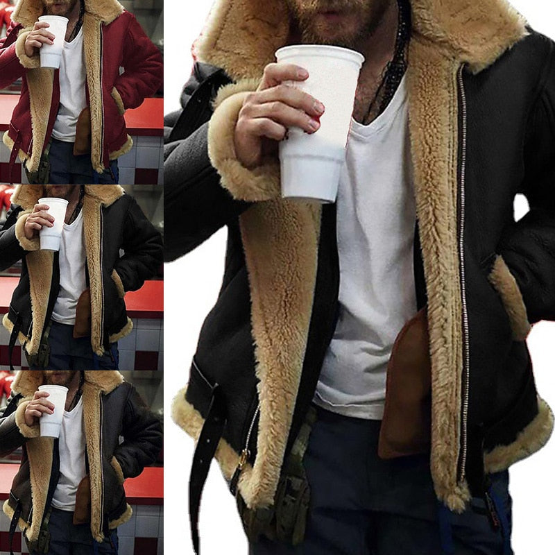 Funki Findz | Jackets | Men's Faux Leather Fur Lined Jacket