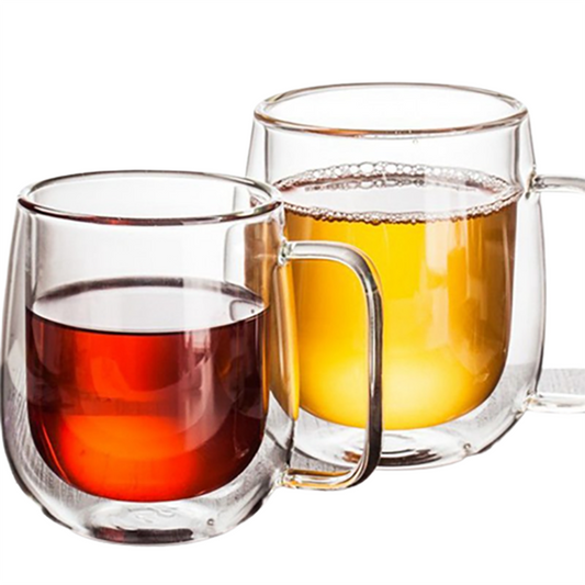 Funki Findz | Mugs | Double Wall Glass Mug | Coffee Cup
