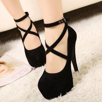 Funki Findz | Shoes | Women's Criss Cross Ankle Strap Platforms