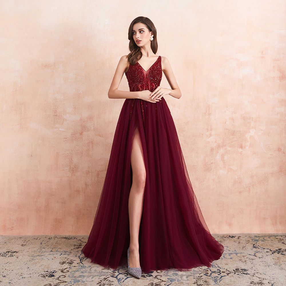 Funki Findz | Dresses | Women's Long Chiffon Tulle Prom Dress