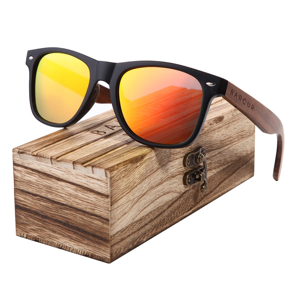 Funki Findz | Sunglasses | Unisex Black Walnut Wood Sunglasses